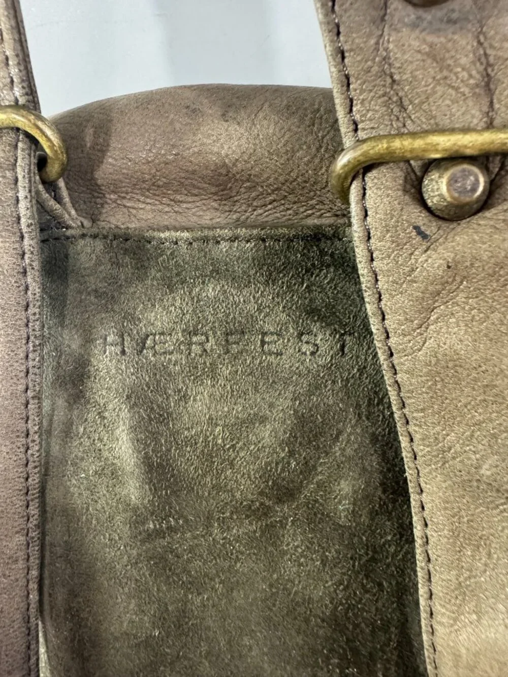 Haerfest Taupe Leather with PVC Backpack